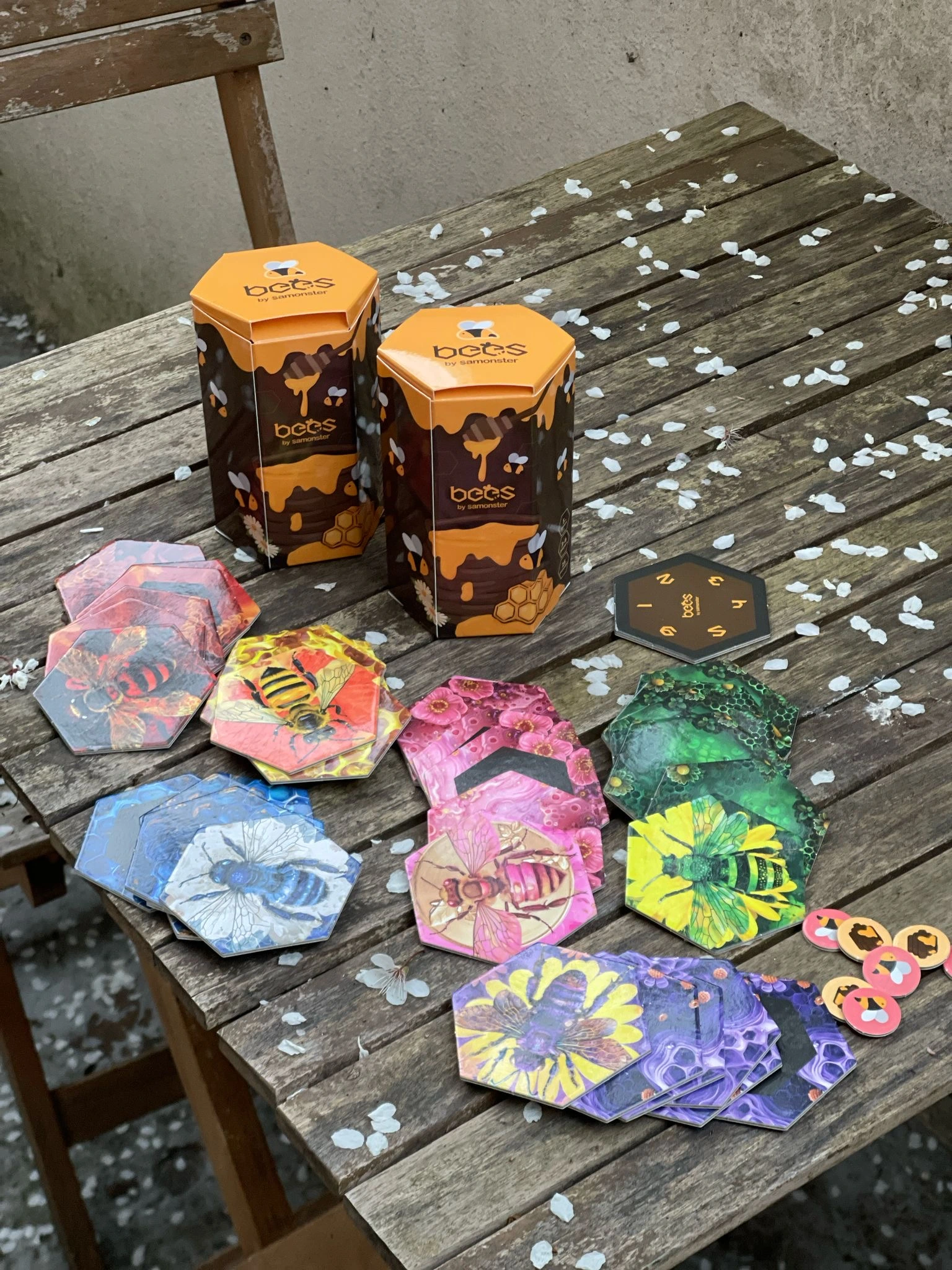 Two sets of Bees game in the outdoors
