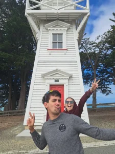 Two people having fun